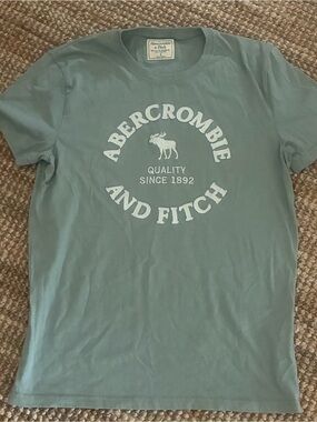 Abercrombie & Fitch Light Teal Logo Tee